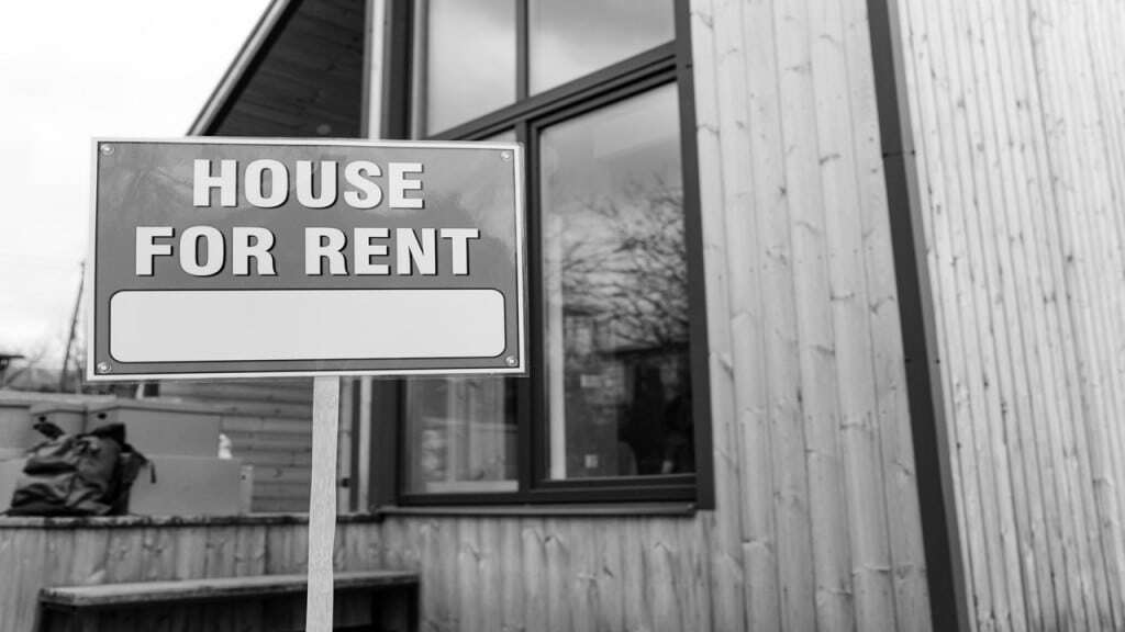 A House For Rent Placard
