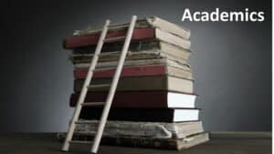 Books with ladder and tag Academic
