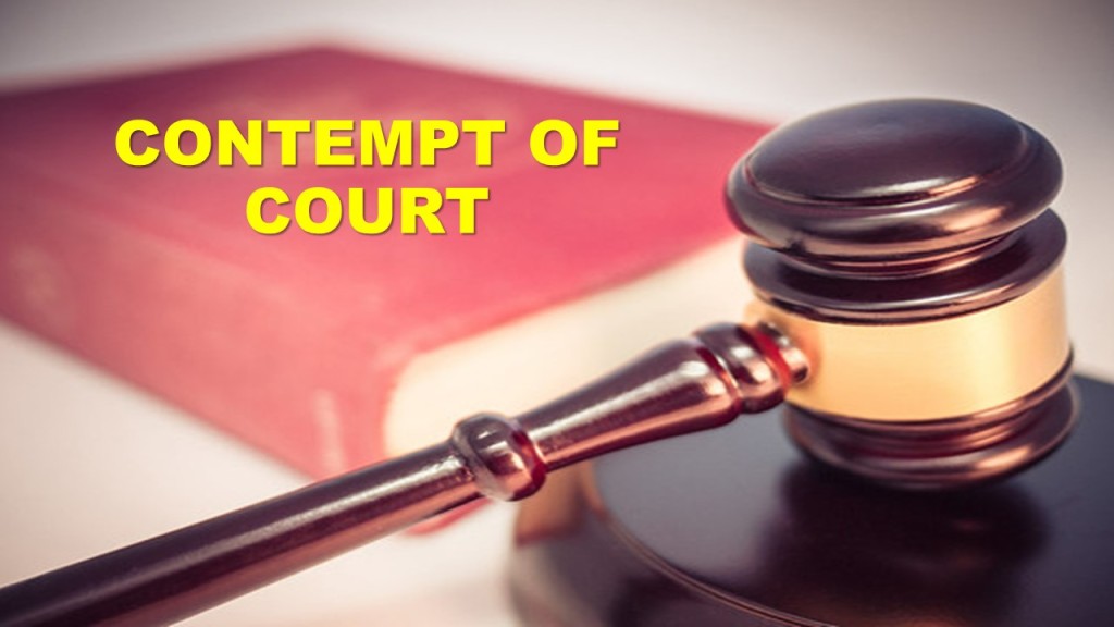 PUNISHMENT FOR CONTEMPT OF COURT