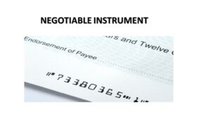 NEGOTIABLE INSTRUMENT